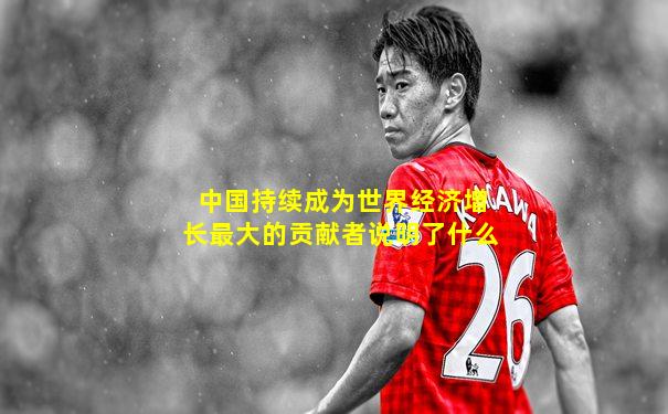 中国持续成为世界经济增长最大的贡献者说明了什么
