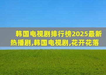 韩国电视剧排行榜2025最新热播剧,韩国电视剧,花开花落
